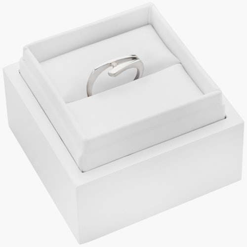 Pierścionek zaręczynowy SAVICKI: białe złoto, diament